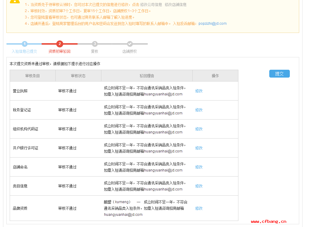 深圳市某某歐科技有限公司入駐天貓商城資質(zhì)不足