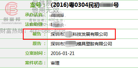 背負官司的公司