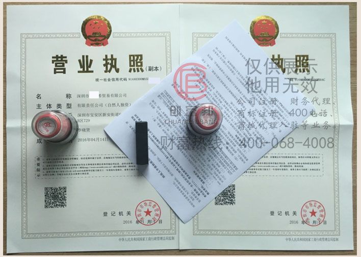 某某希貿(mào)易公司證件展示